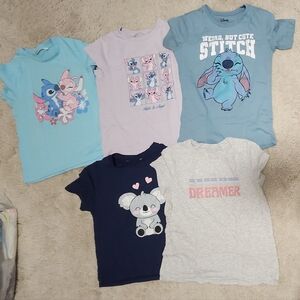Disney Stitch & Friends Kids T-Shirt Lot - Size 14-16